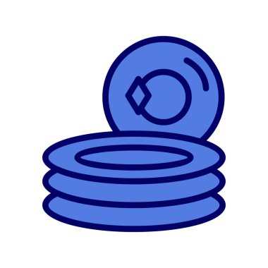 Tabak modern simgesinin vektör illüstrasyonu