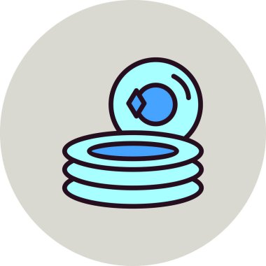 Tabak modern simgesinin vektör illüstrasyonu