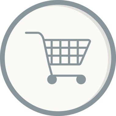 Alışveriş arabası simgesi, vektör illüstrasyonu