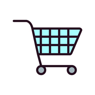 Alışveriş arabası vektör resimleme simgesi