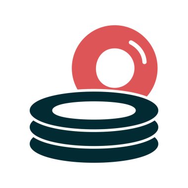 Gıda ve madeni para ikonunun tek bir izole nesnesinin vektör çizimi