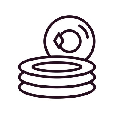 Bulaşık simgesi, web simgesi basit illüstrasyon