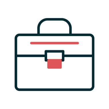 bavul ikonu vektör illüstrasyonu