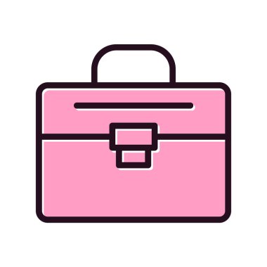 bavul ikonu vektör illüstrasyonu