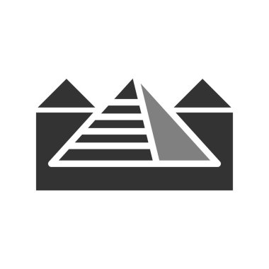 Bir piramit ikonunun vektör çizimi. Mısırca