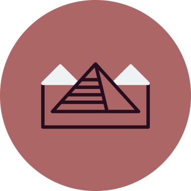 Bir piramit ikonunun vektör çizimi. Mısırca