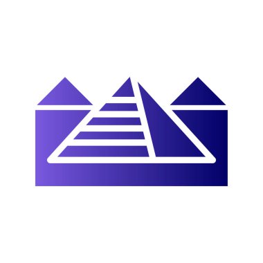 Bir piramit ikonunun vektör çizimi. Mısırca