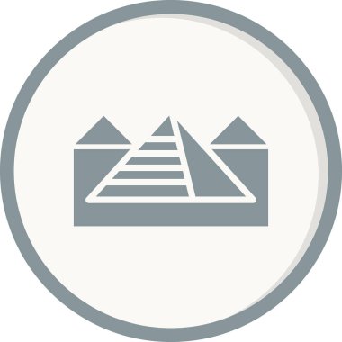 Bir piramit ikonunun vektör çizimi. Mısırca