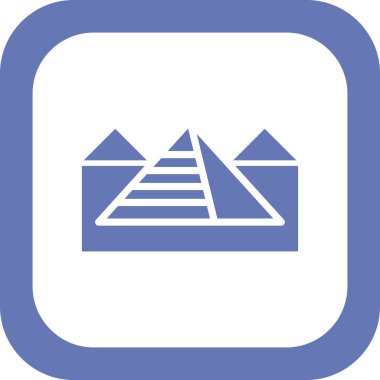 Bir piramit ikonunun vektör çizimi. Mısırca