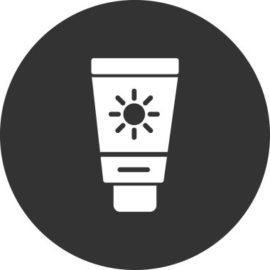 güneş kremi düz ikon vektör çizimi