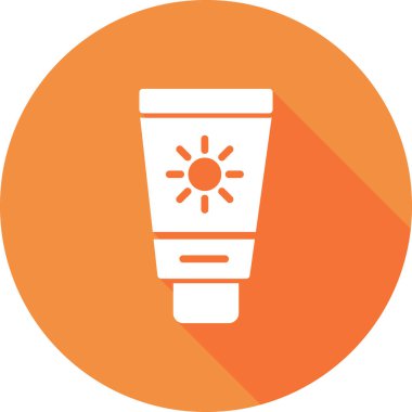 güneş kremi düz ikon vektör çizimi