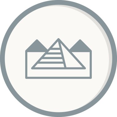 Bir piramit ikonunun vektör çizimi. Mısırca