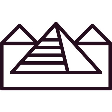 Bir piramit ikonunun vektör çizimi. Mısırca