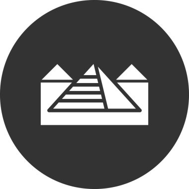 Bir piramit ikonunun vektör çizimi. Mısırca