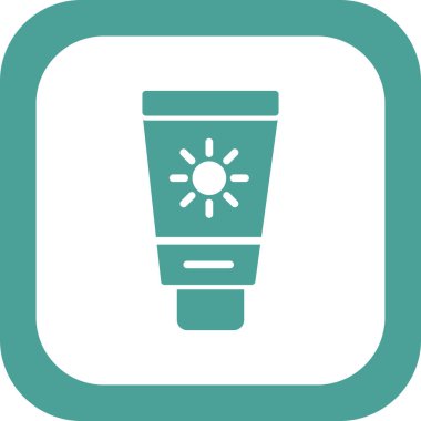 güneş kremi düz ikon vektör çizimi