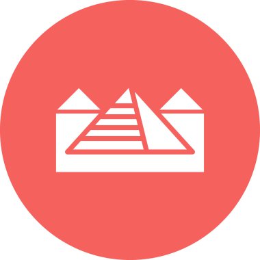 Bir piramit ikonunun vektör çizimi. Mısırca