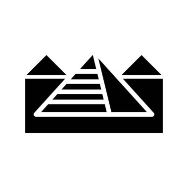 Bir piramit ikonunun vektör çizimi. Mısırca