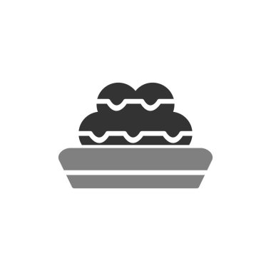 Vektör simgesi tasarım ögesi biçimi. Takoyaki. 