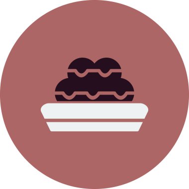 Vektör simgesi tasarım ögesi biçimi. Takoyaki. 