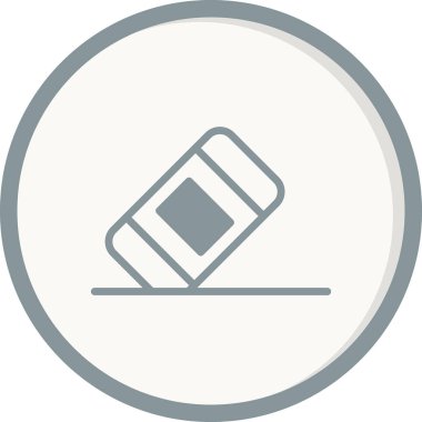 Basit silgi simgesi vektör sembolü