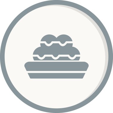 Vektör simgesi tasarım ögesi biçimi. Takoyaki. 