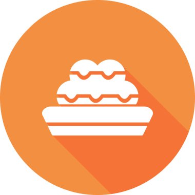 Vektör simgesi tasarım ögesi biçimi. Takoyaki. 