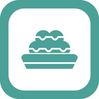 Vektör simgesi tasarım ögesi biçimi. Takoyaki. 