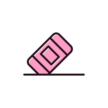 Basit silgi simgesi vektör sembolü