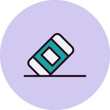 Basit silgi simgesi vektör sembolü