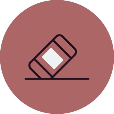 Basit silgi simgesi vektör sembolü