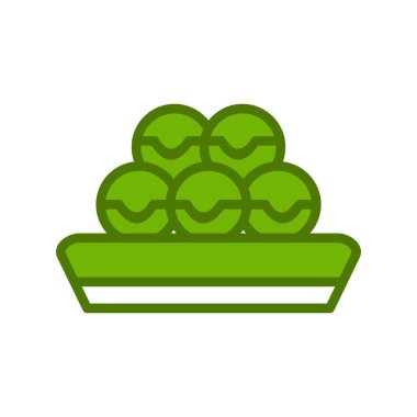 çiftlik yiyecekleri ikonu vektör illüstrasyonu