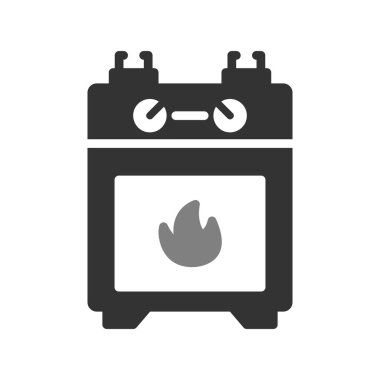 gaz sobası ikon vektör illüstrasyonu