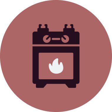 gaz sobası ikon vektör illüstrasyonu