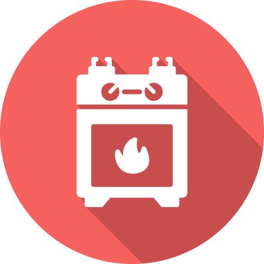 gaz sobası ikon vektör illüstrasyonu