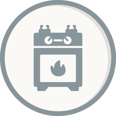 gaz sobası ikon vektör illüstrasyonu