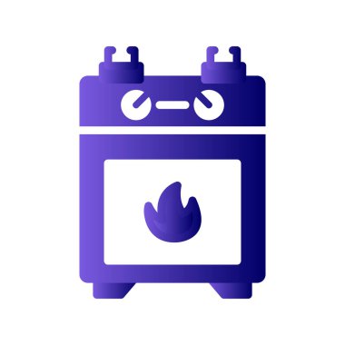 gaz sobası ikon vektör illüstrasyonu