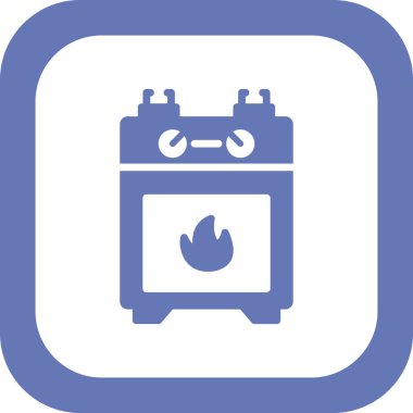 gaz sobası ikon vektör illüstrasyonu