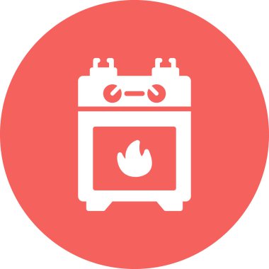 gaz sobası ikon vektör illüstrasyonu