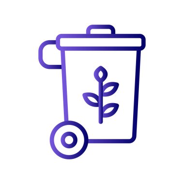 Çöp kutusu simgesi vektör illüstrasyonu