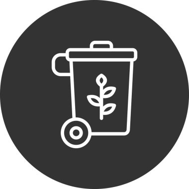 Çöp kutusu simgesi vektör illüstrasyonu