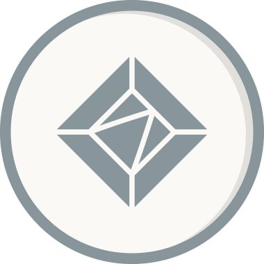 Elmas. Web simgesi basit tasarım