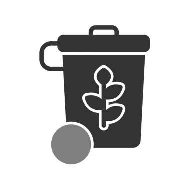 Çöp kutusu simgesi vektör illüstrasyonu