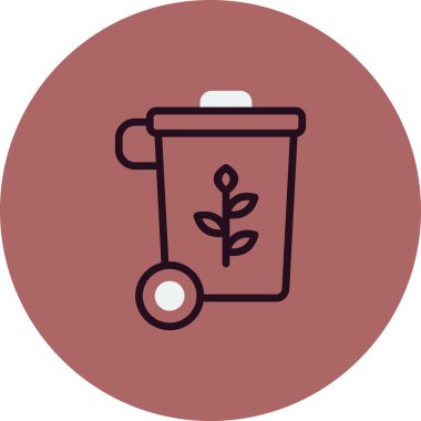 Çöp kutusu simgesi vektör illüstrasyonu