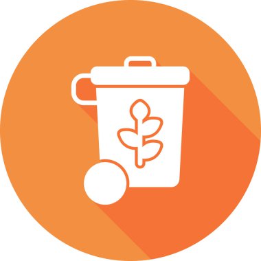 Çöp kutusu simgesi vektör illüstrasyonu