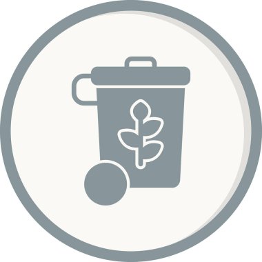 Çöp kutusu simgesi vektör illüstrasyonu