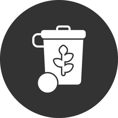 Çöp kutusu simgesi vektör illüstrasyonu