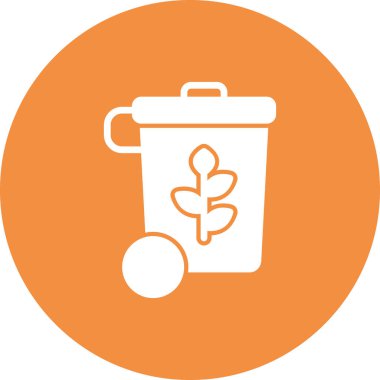 Çöp kutusu simgesi vektör illüstrasyonu