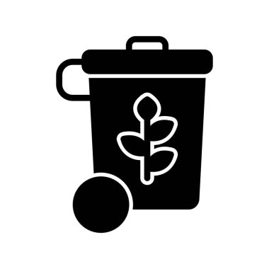 Çöp kutusu simgesi vektör illüstrasyonu