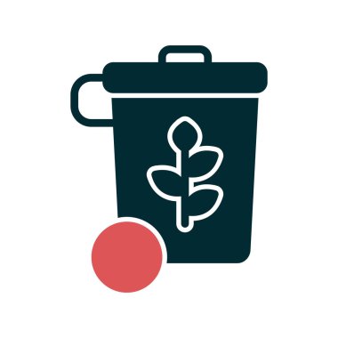 Çöp kutusu simgesi vektör illüstrasyonu