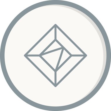 Soyut grupta izole edilmiş eşsiz elmas simgesi